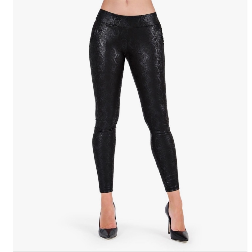 Scorpio Sol Women’s High Rise Metallic Snake Print Leggings Size Large